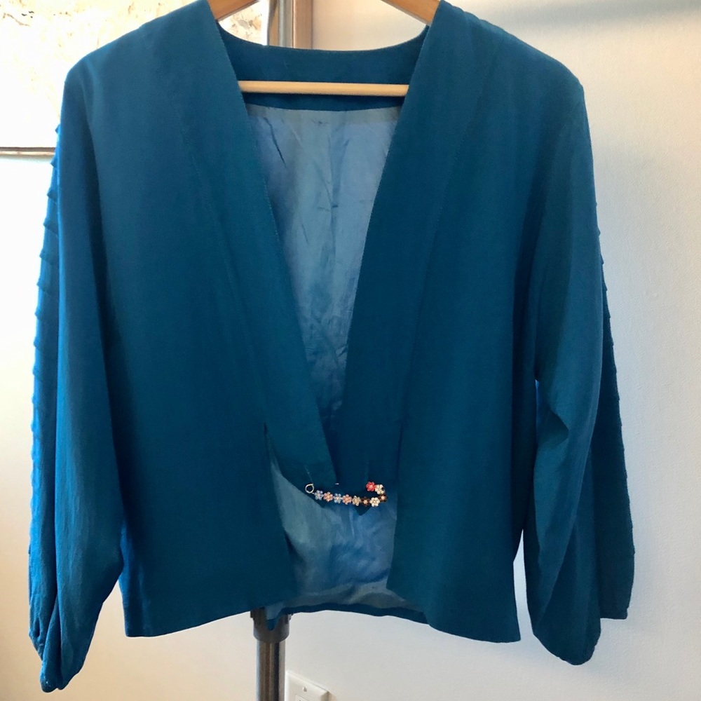 Vintage french silk jacket